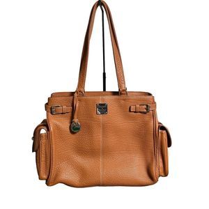 Dooney & Bourke large pebbled caramel tote